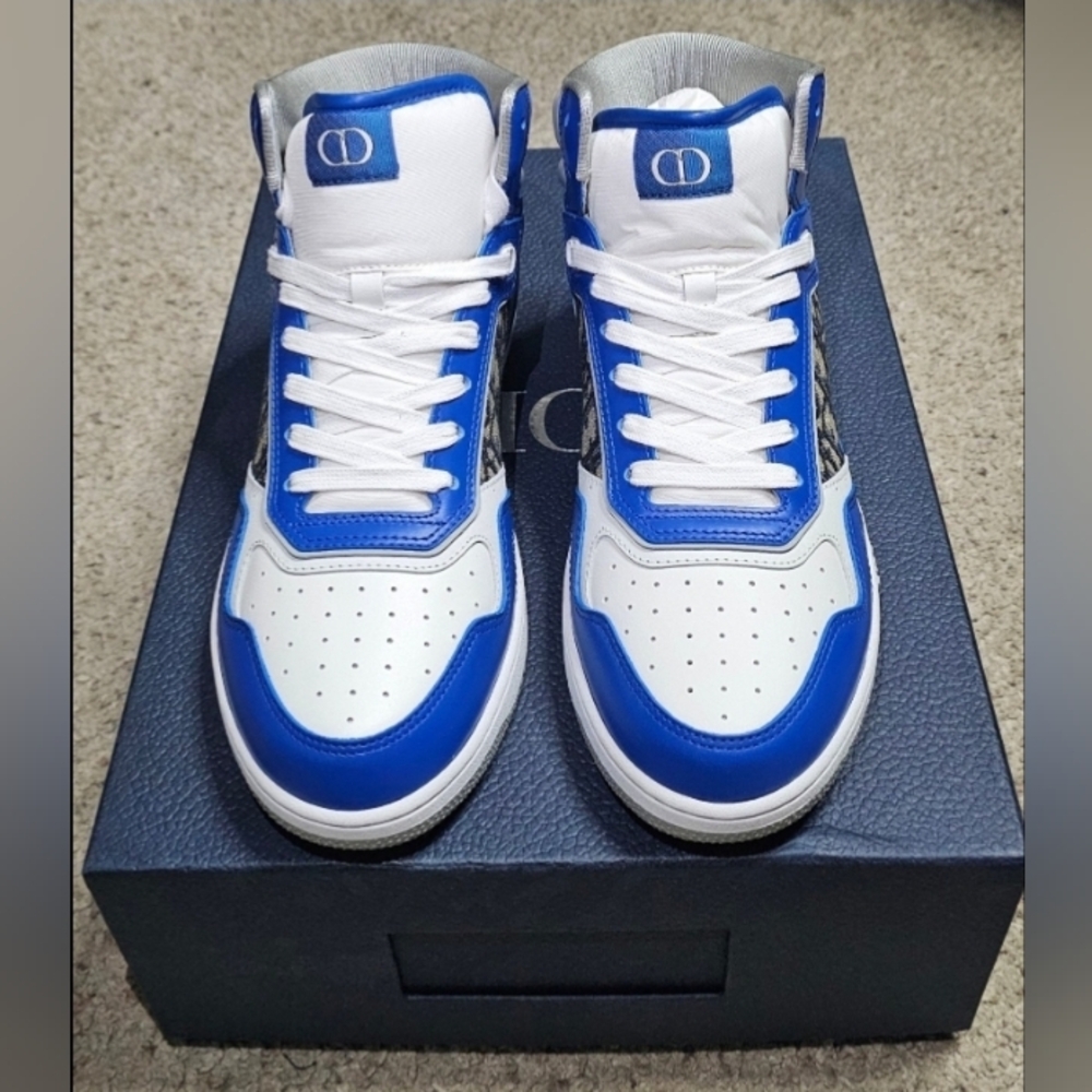 Dior B27 High Top Sneaker Men Brand New - Blue - size 9 US 42 EU. - Picture 3 of 11